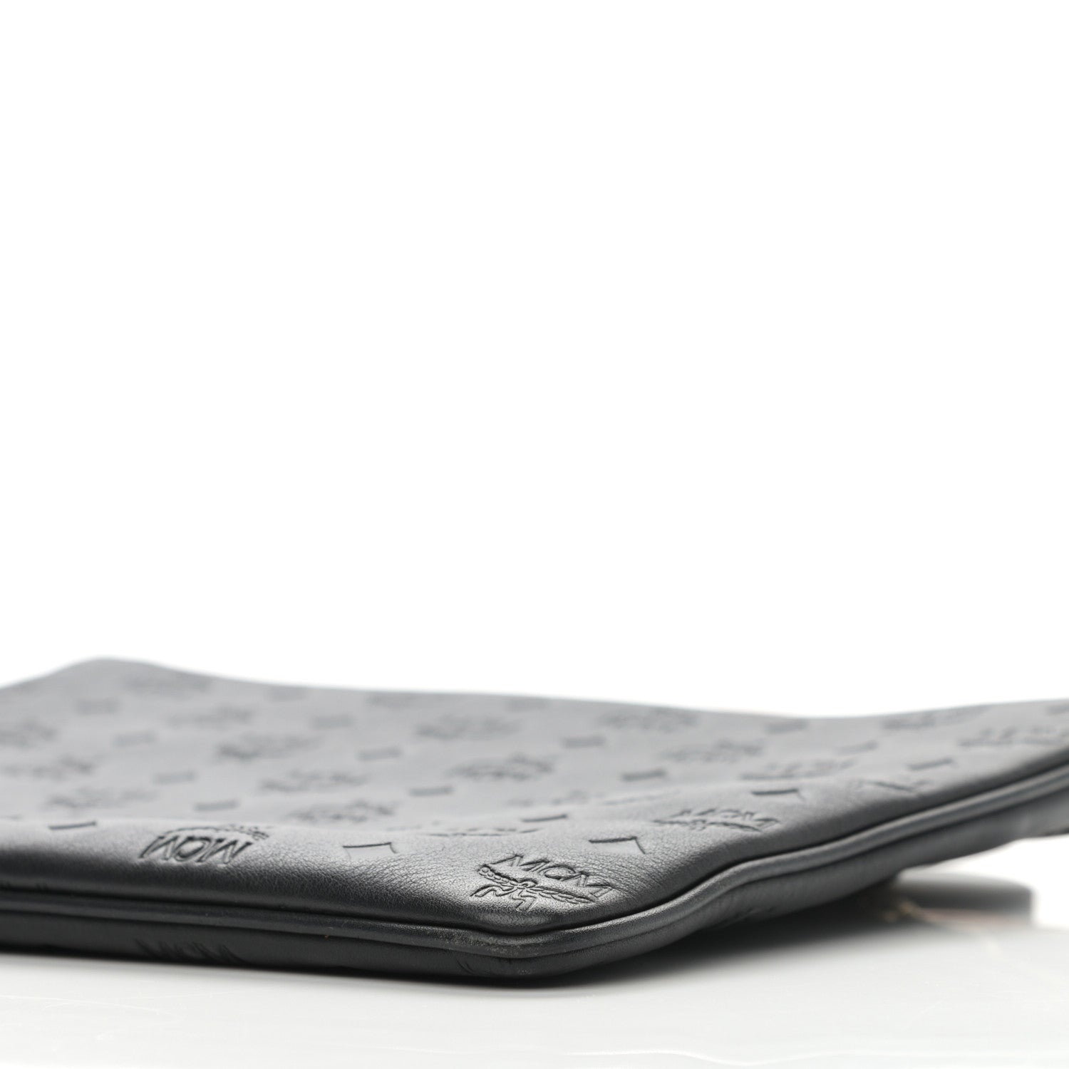 MCM Calfskin Monogram Klara Crossbody Pouch Black 10 of 12