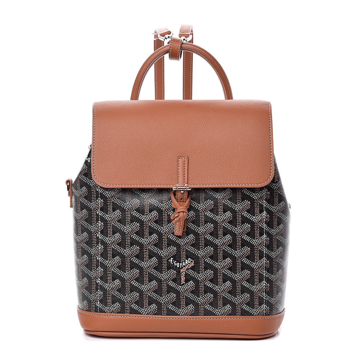 Goyard Goyardine Calfskin Mini Alpin Backpack Black Gold 1 of 9