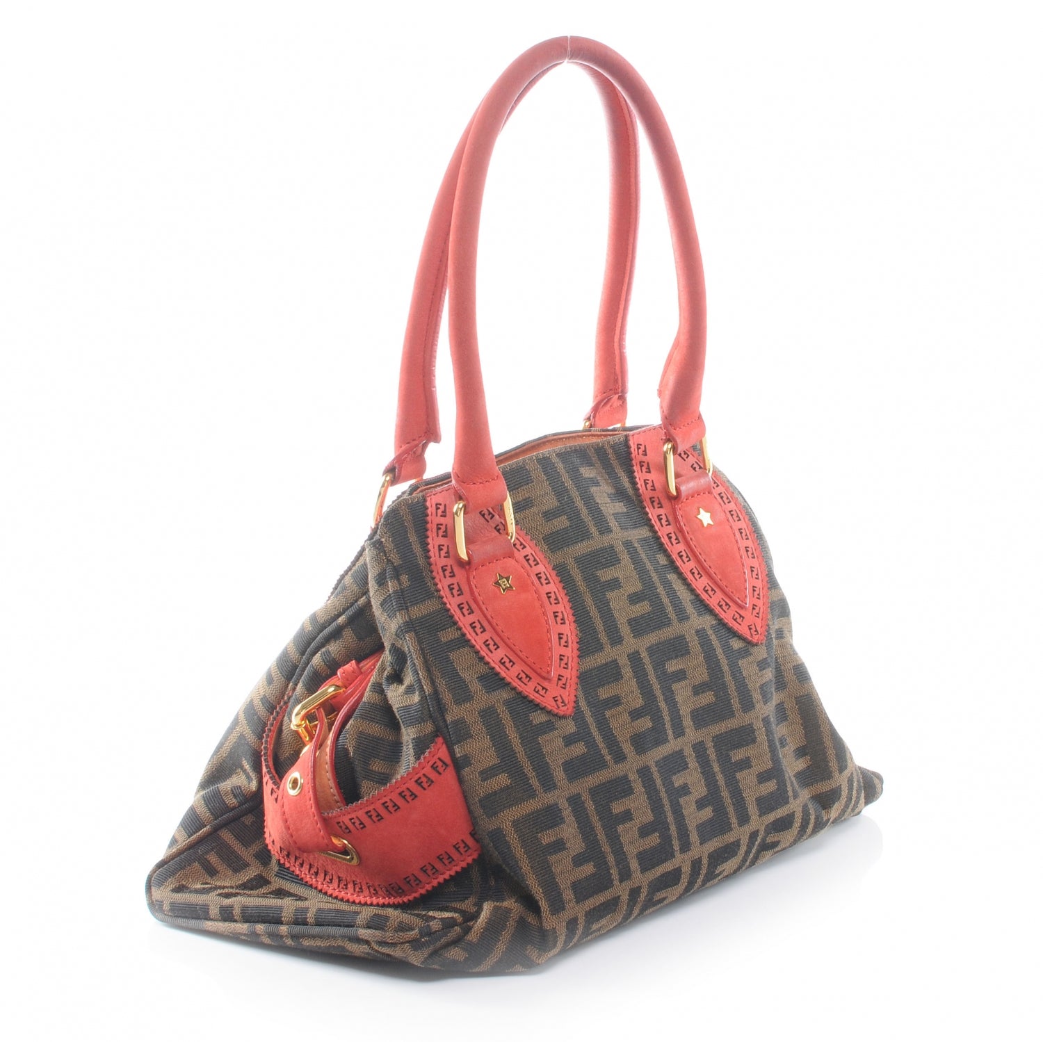Fendi Zucca Grommet Bag De Jour Tobacco Red 3 of 7