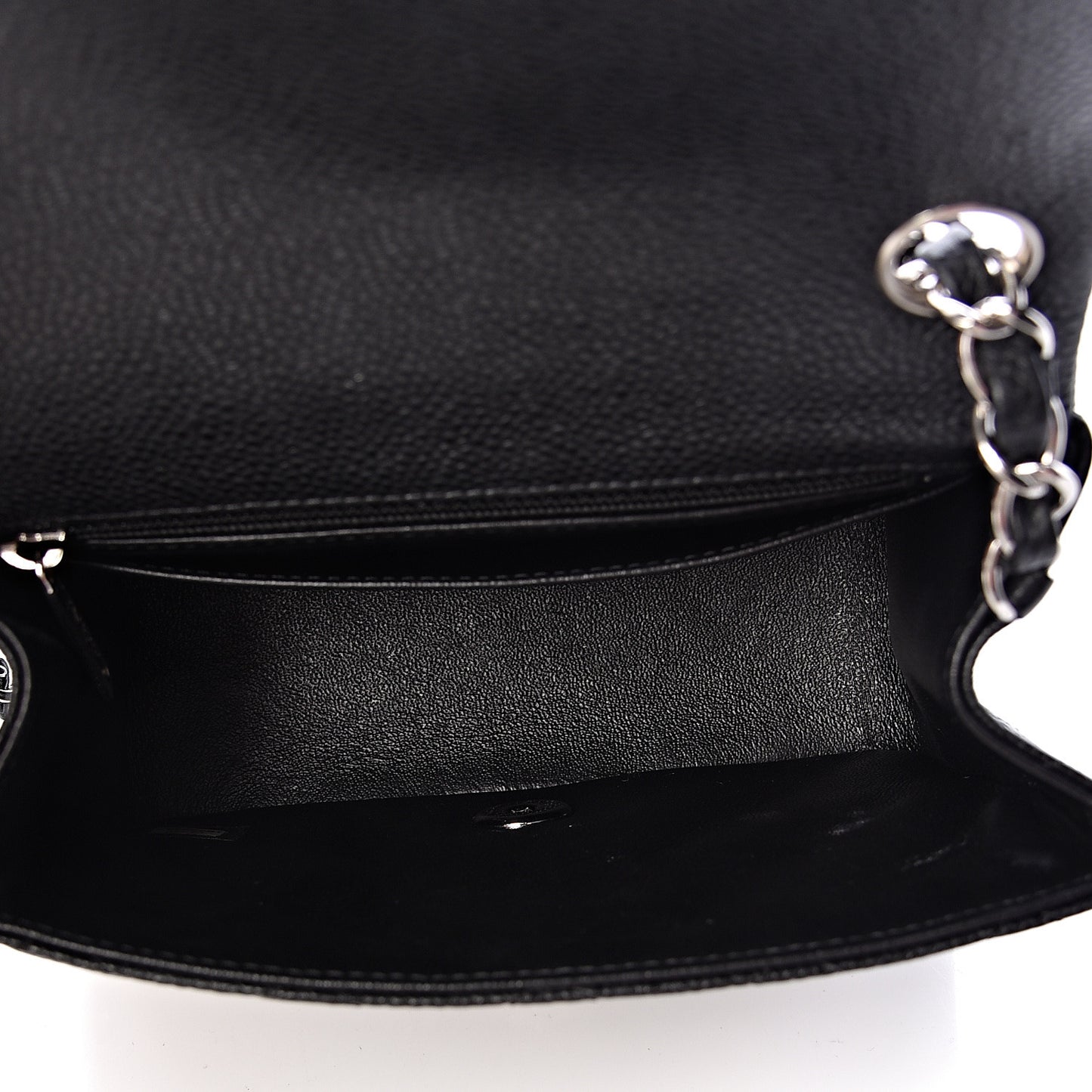 Caviar Quilted Mini Square Flap Black