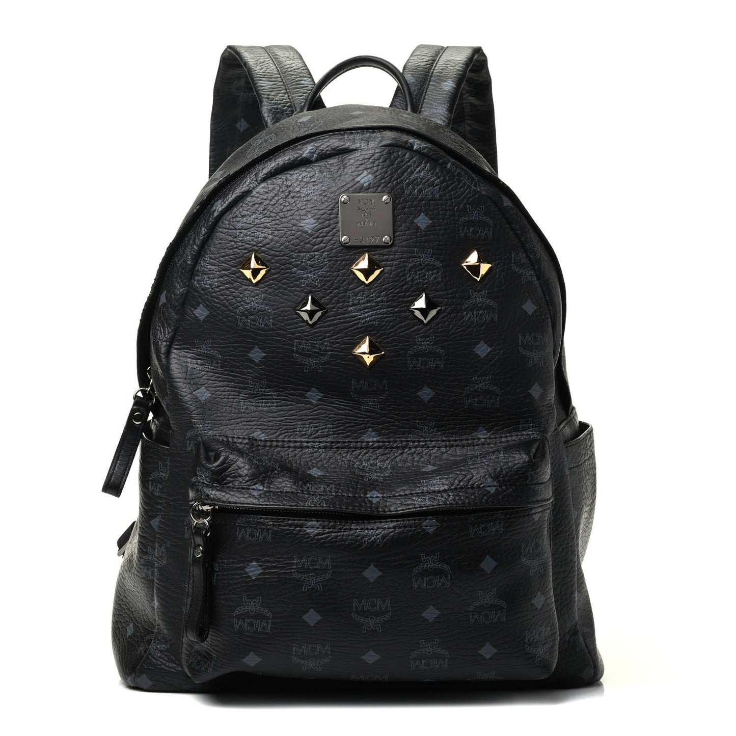 Visetos Medium Sprinkle Stud Stark Backpack Black