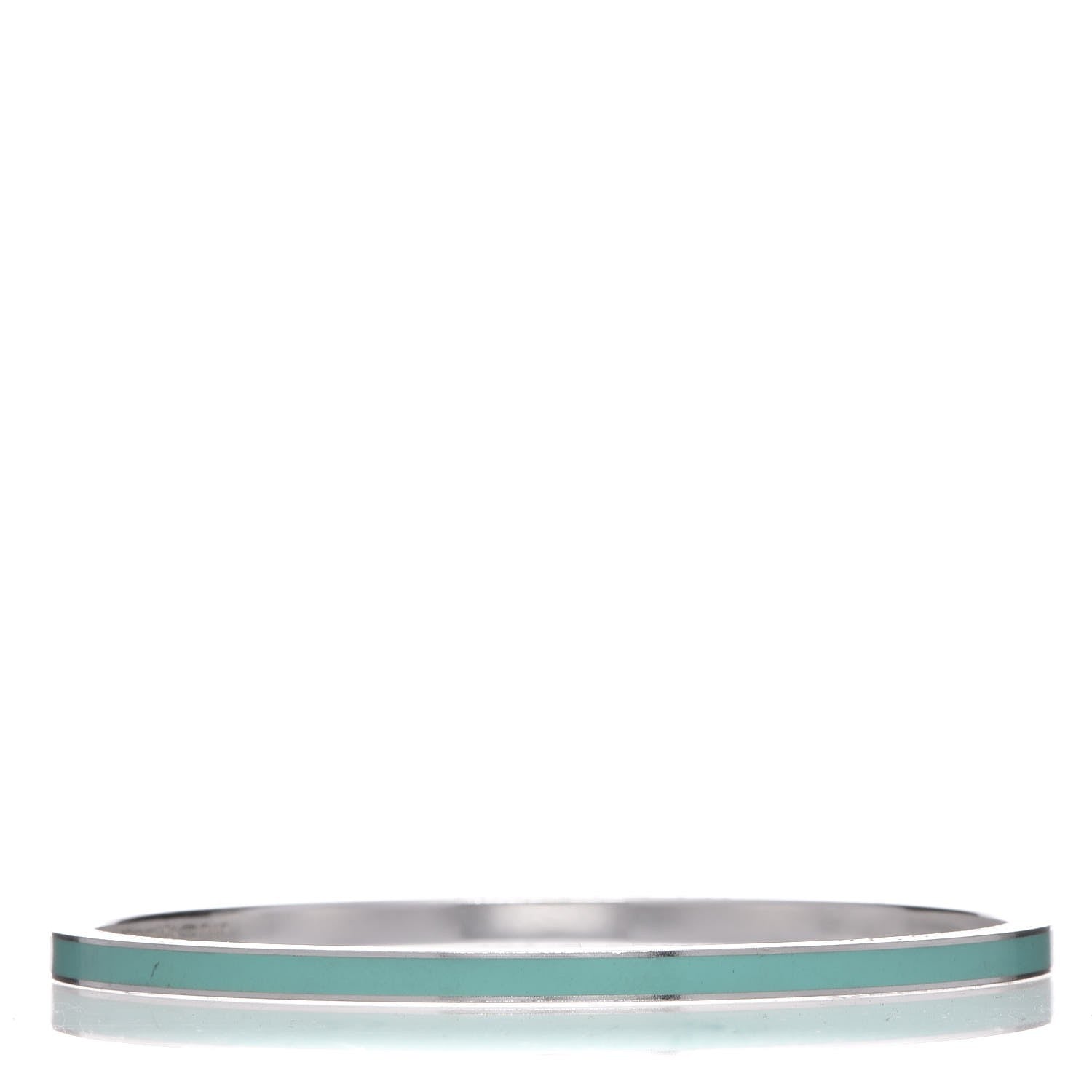Tiffany Sterling Silver Enamel Bangle Bracelet Blue 3 of 7