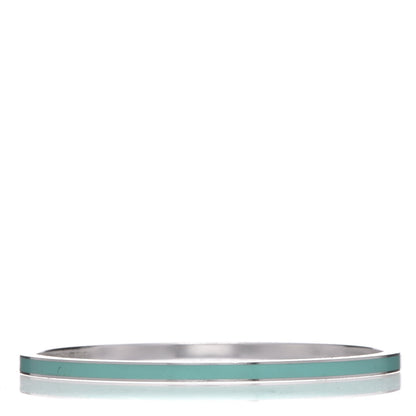 Tiffany Sterling Silver Enamel Bangle Bracelet Blue 3 of 7