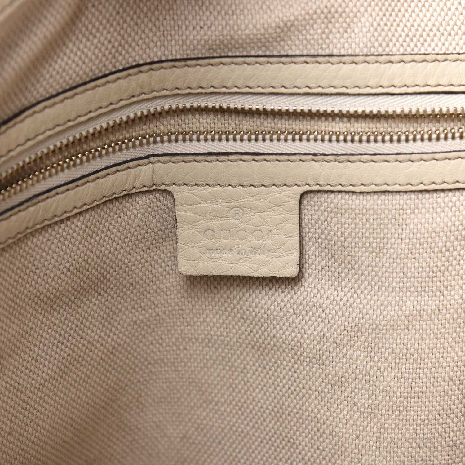 Gucci Pebbled Calfskin Medium Soho Shoulder Bag Off White 6 of 12