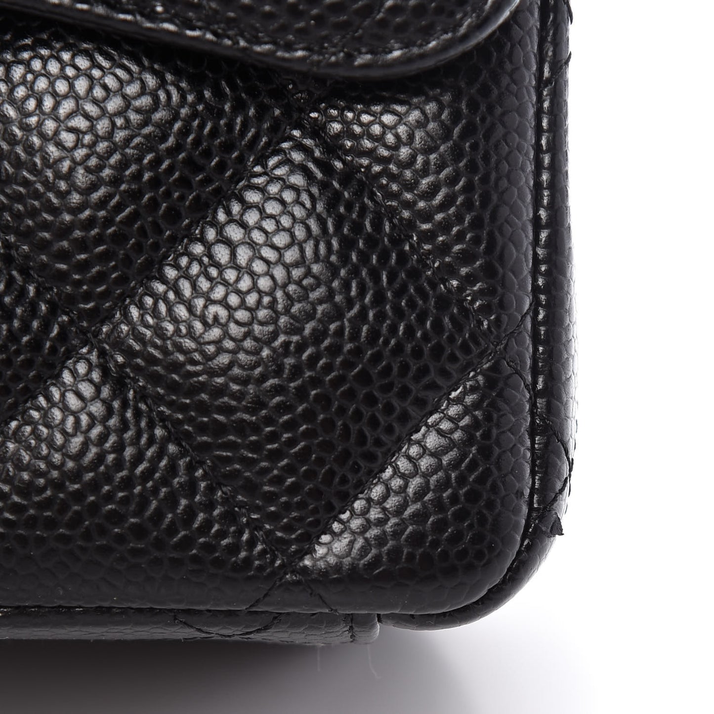 Caviar Quilted Maxi Double Flap Black