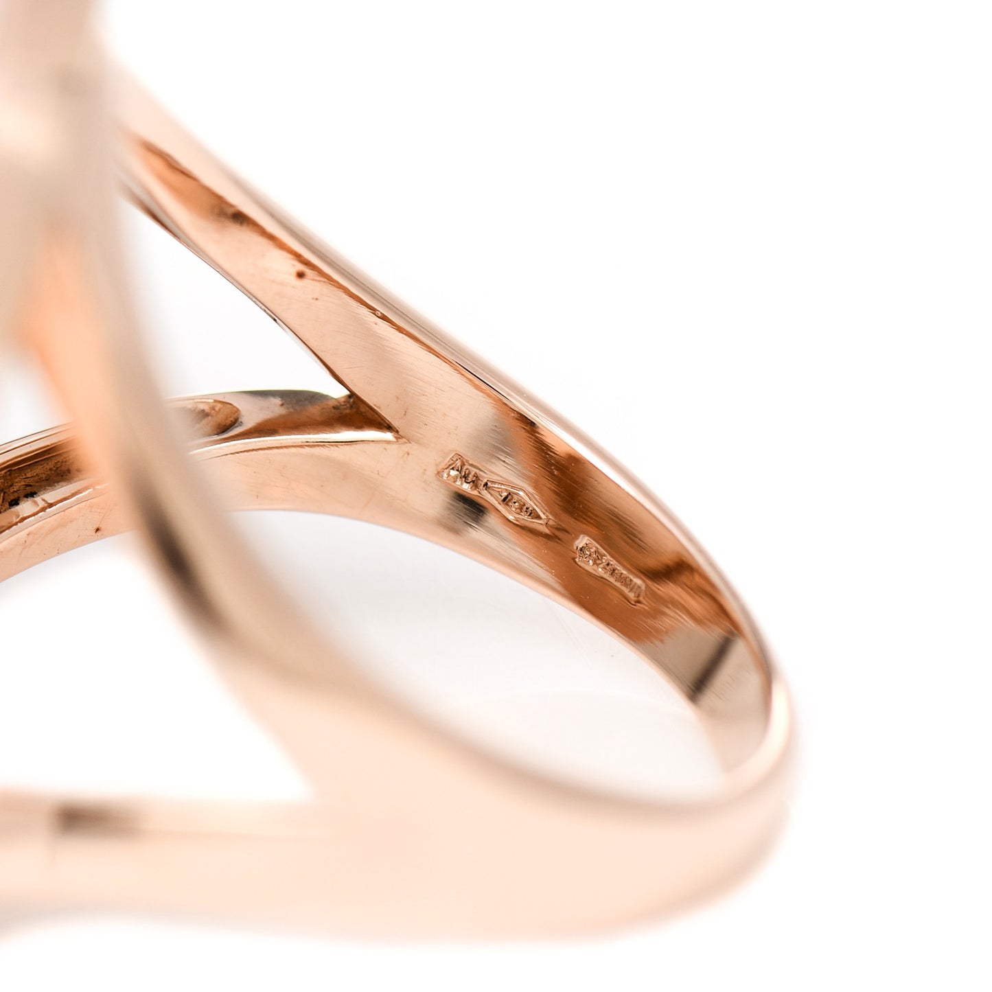 18K Rose Gold Mother of Pearl BVLGARI BVLGARI Ring 56 7.5