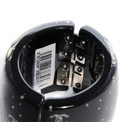 Chanel Resin Crystal CC Cuff Black 3 of 7