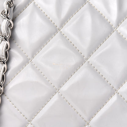 Chanel Vinyl Quilted In The Business North South Tote Light Grey 14 of 15