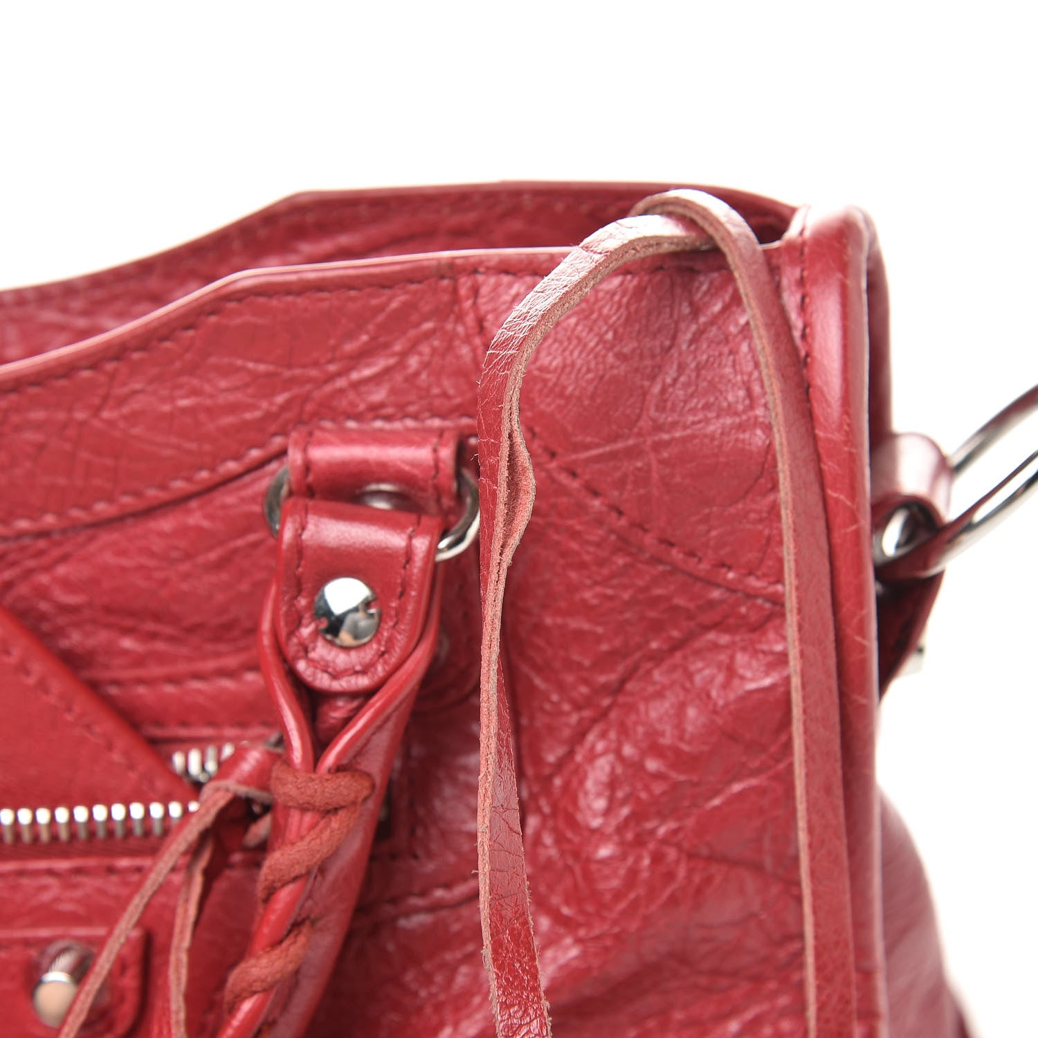 Balenciaga Agneau Classic Silver Hardware Mini City Rouge Sapphire 17 of 17