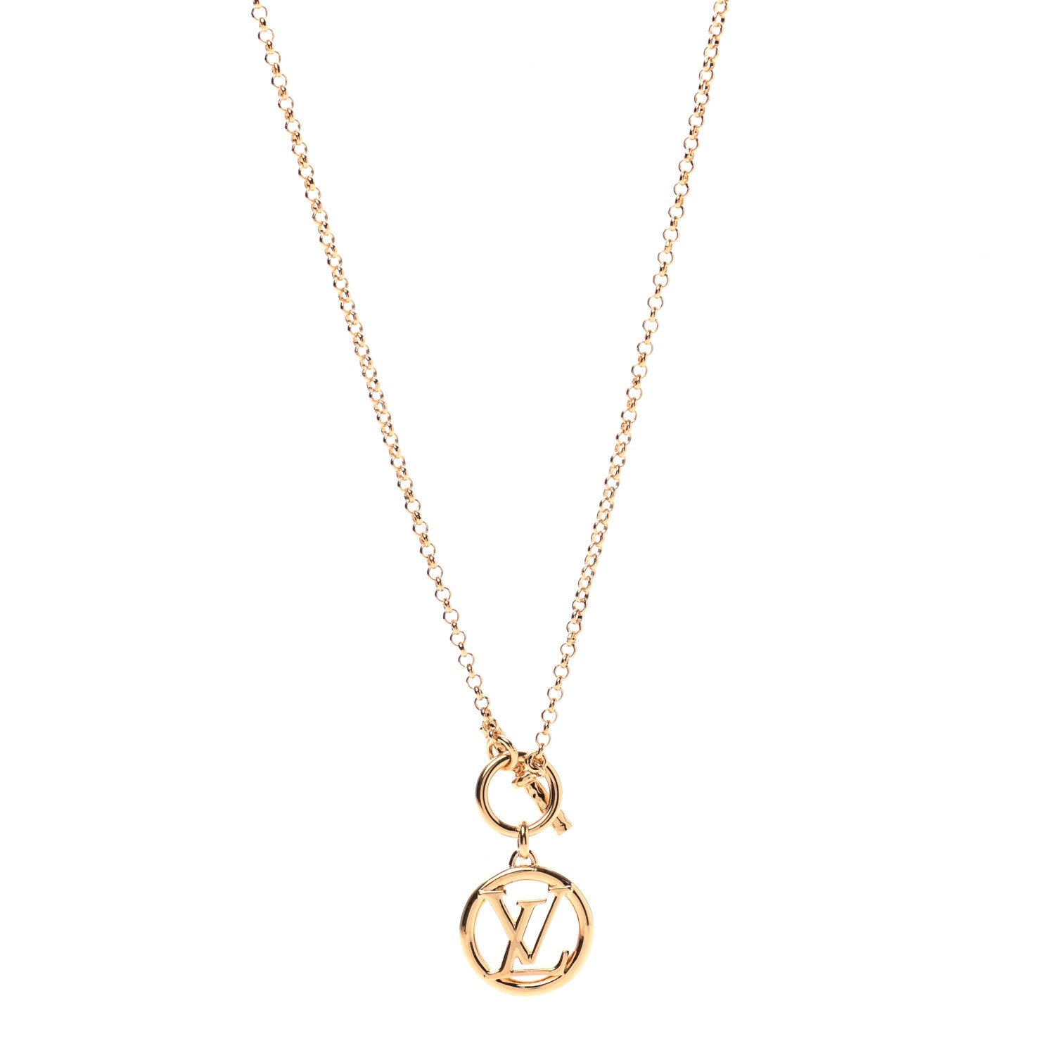 Louis Vuitton Metal Baby Louise Necklace Gold 1 of 7