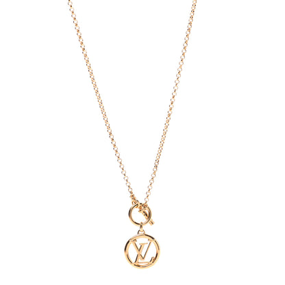 Louis Vuitton Metal Baby Louise Necklace Gold 1 of 7