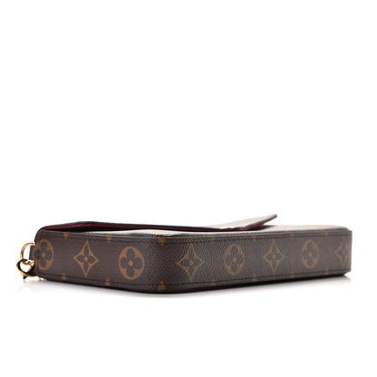 Louis Vuitton Monogram Pochette Felicie Chain Wallet Fuchsia 4 of 6