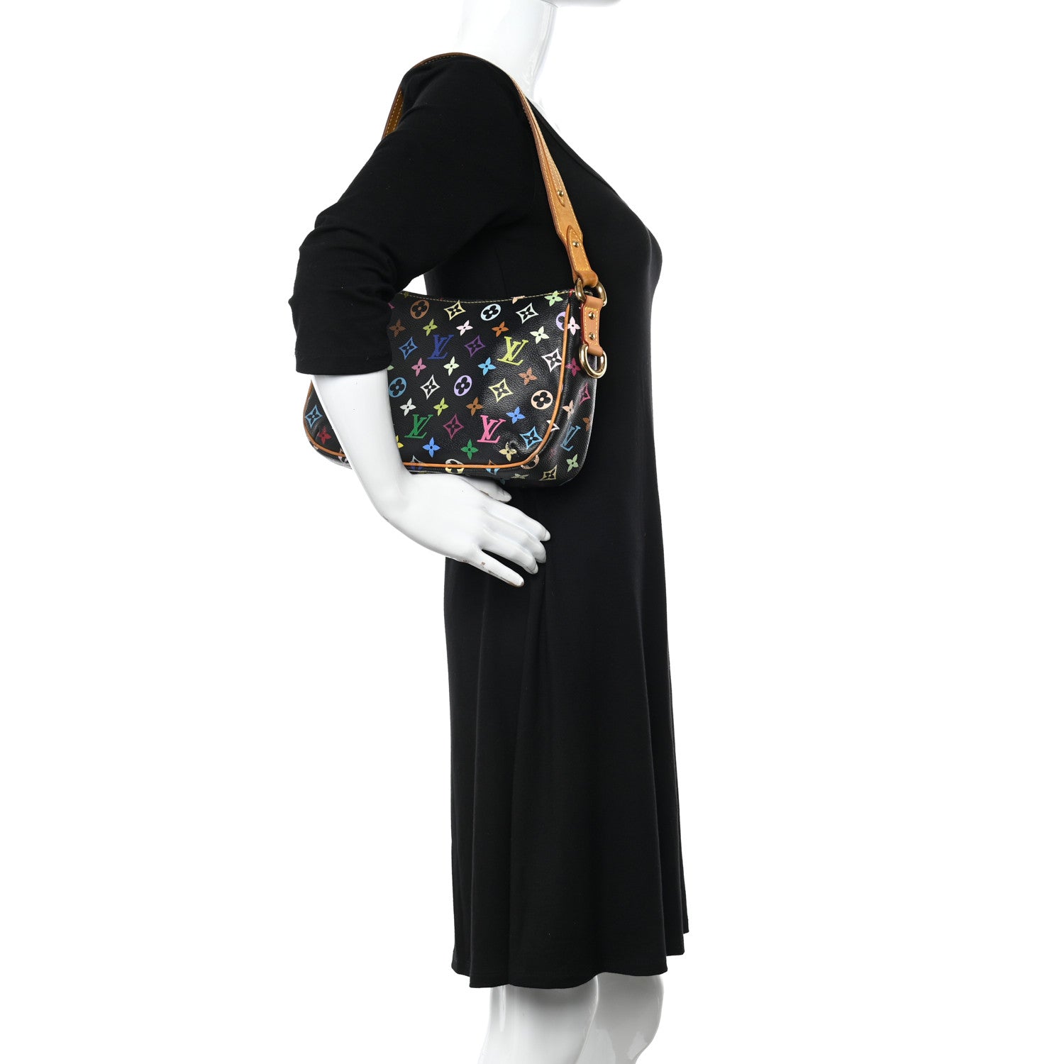 Louis Vuitton Monogram Multicolor Lodge PM Black 2 of 9