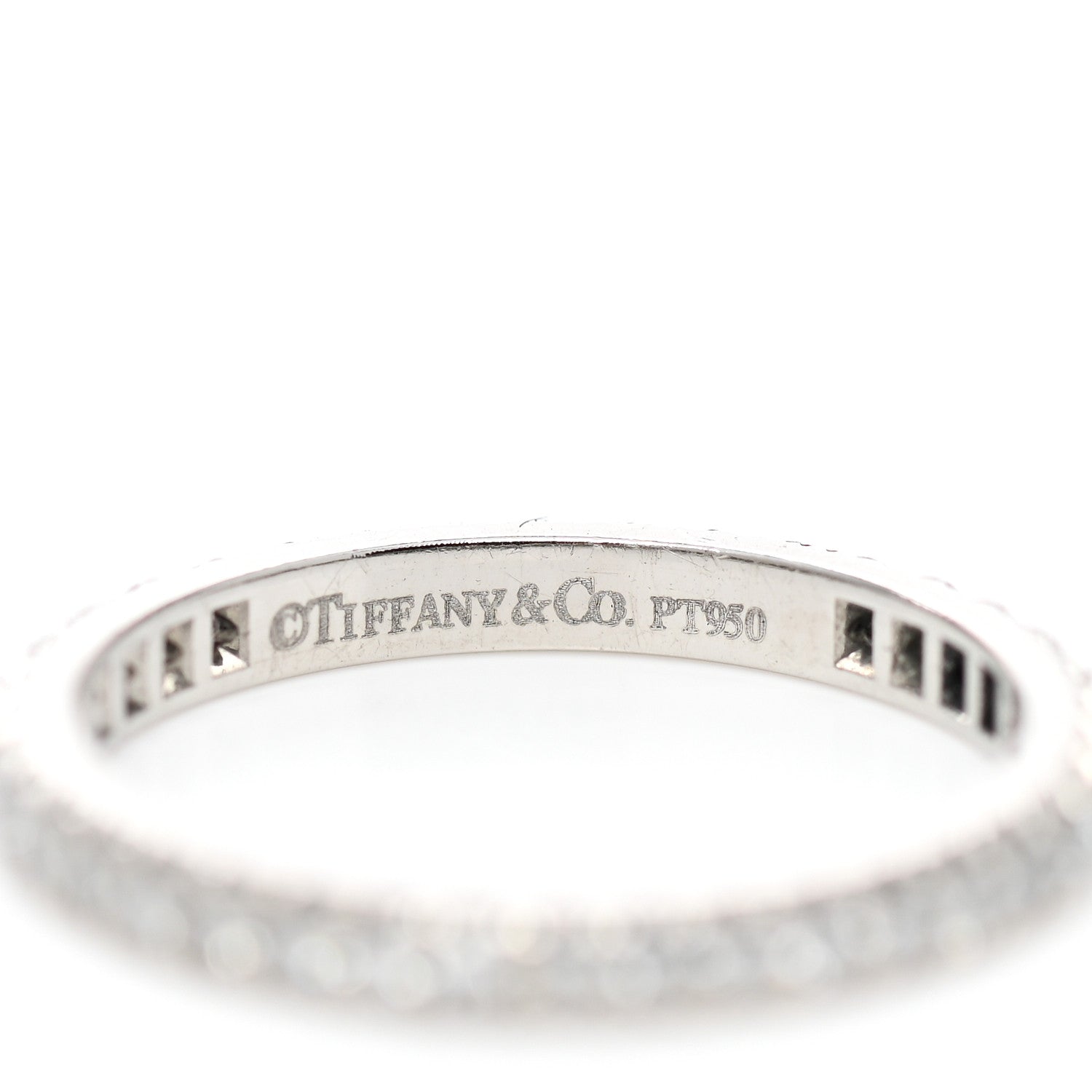 Tiffany Platinum Diamond .34ctw Soleste Eternity Band Ring 47 4 4 of 5
