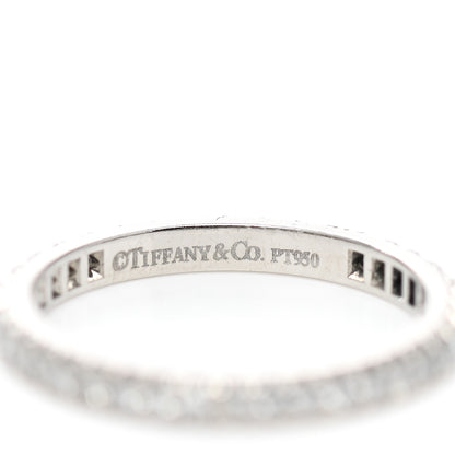 Tiffany Platinum Diamond .34ctw Soleste Eternity Band Ring 47 4 4 of 5