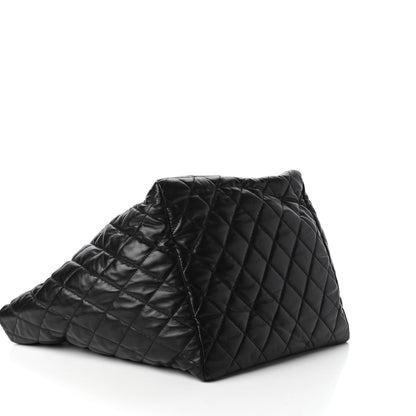 Chanel Lambskin Quilted Large Week End on Mars Tote Black 4 of 10