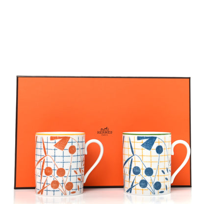 Hermes Porcelain A Walk In The Garden Mug Set of 2 7 of 7