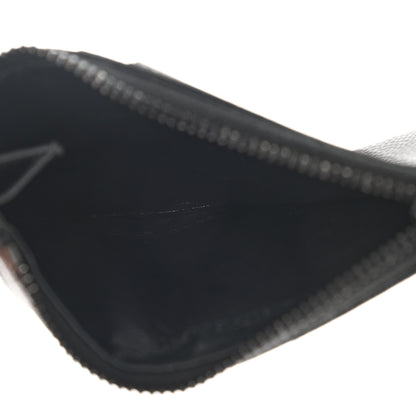 Saint Laurent Grain De Poudre Matelasse Chevron Monogram Fragments Zippered Card Case Black 5 of 8