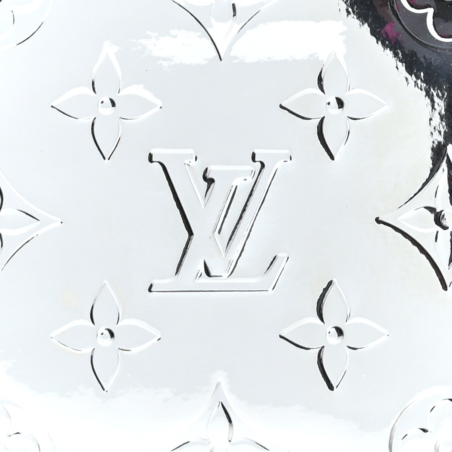 Louis Vuitton Monogram Mirror Slender Wallet Silver 1120679
