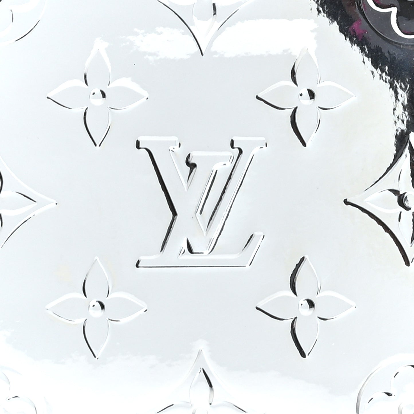 Monogram Mirror Slender Wallet Silver