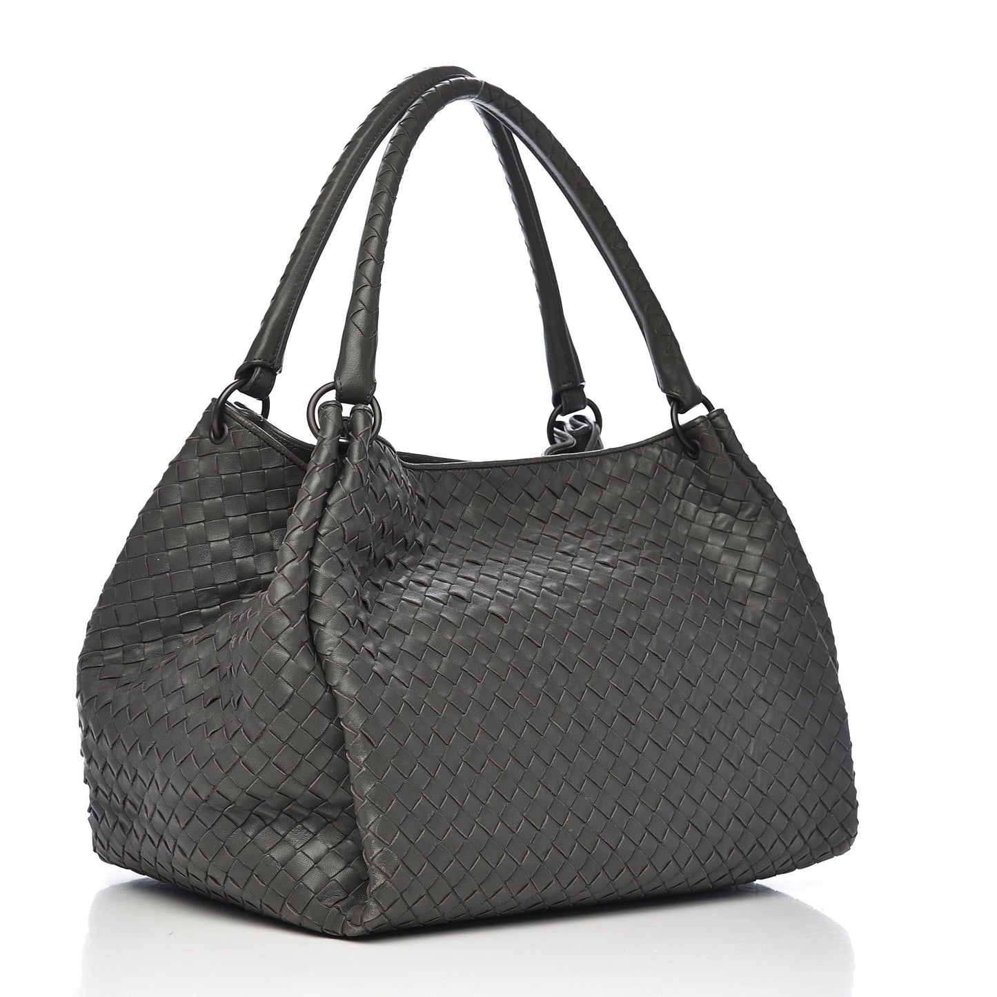 Nappa Intrecciato Parachute Bag Light Grey