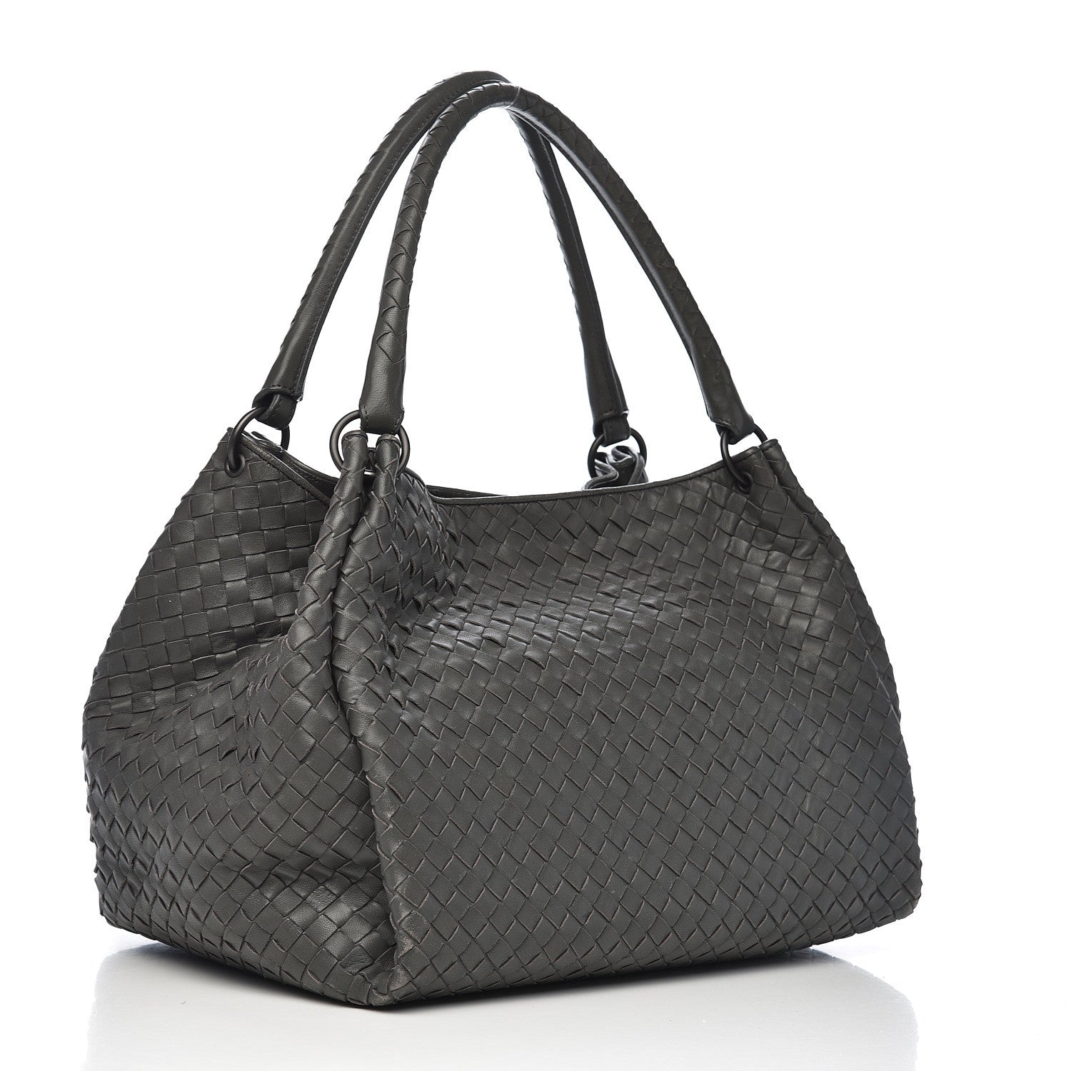 Bottega Veneta Nappa Intrecciato Parachute Bag Light Grey 3 of 13