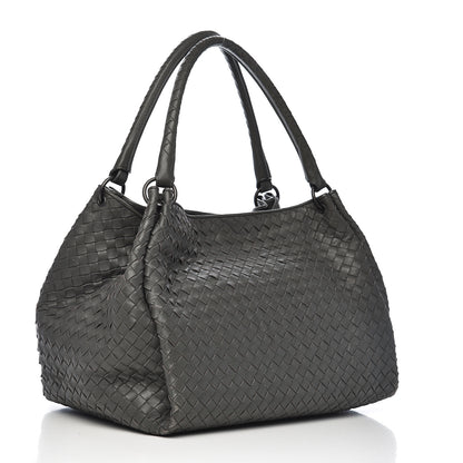 Bottega Veneta Nappa Intrecciato Parachute Bag Light Grey 3 of 13