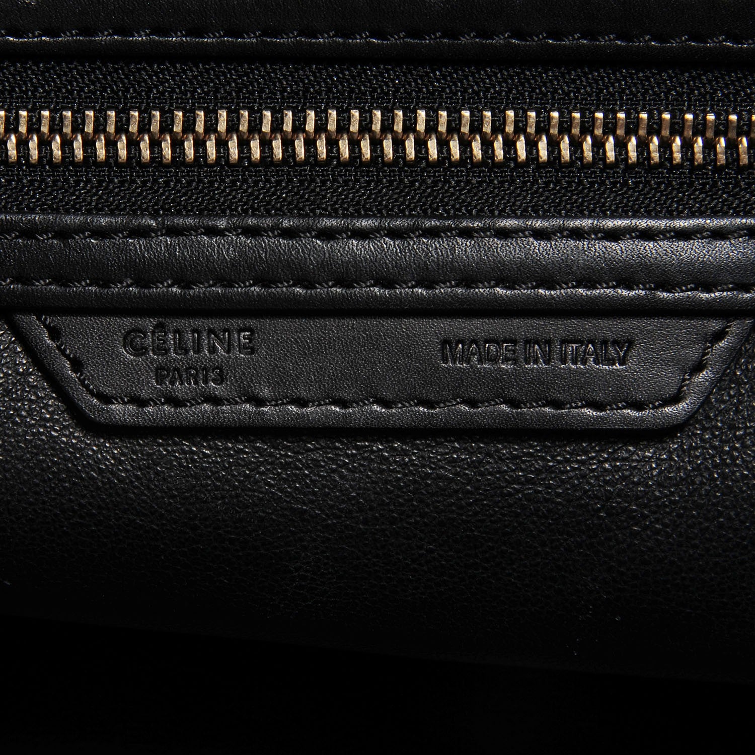 Celine Smooth Calfskin Tweed Mini Luggage Black 6 of 7