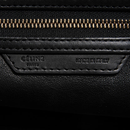 Celine Smooth Calfskin Tweed Mini Luggage Black 6 of 7