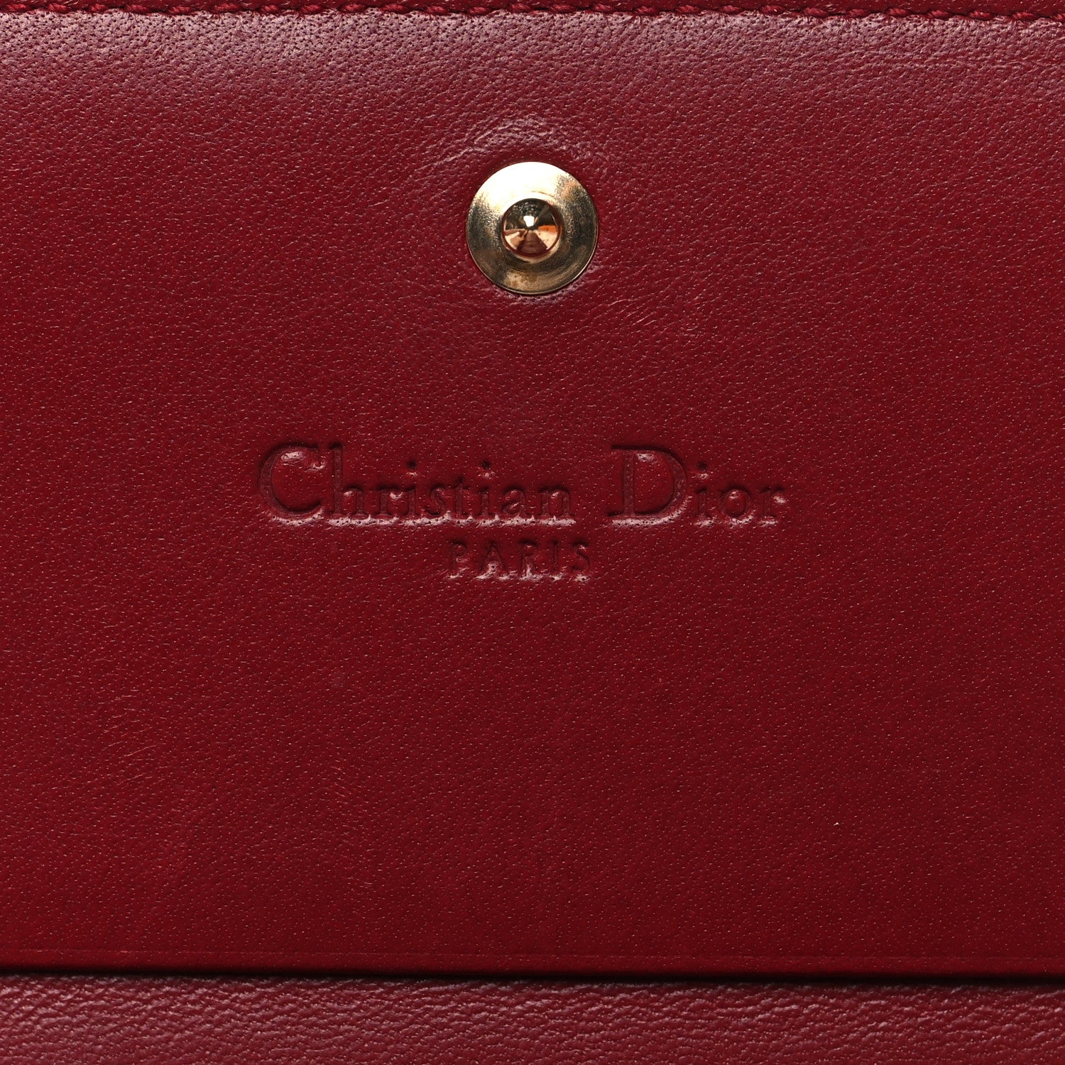 Christian Dior Patent Cannage Mini Lady Dior Wallet Cherry Red 7 of 12