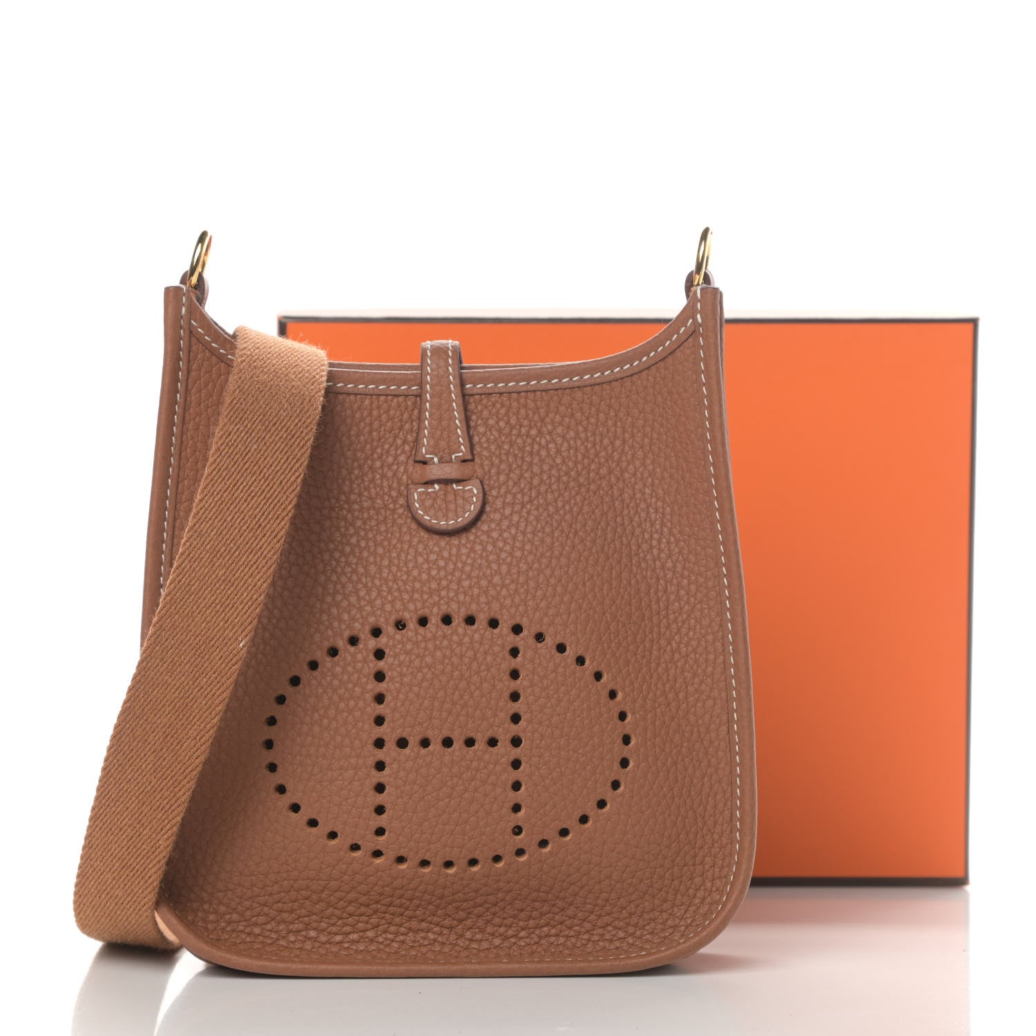 Hermes Taurillon Clemence Evelyne TPM Gold 11 of 11