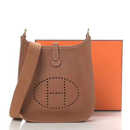 Hermes Taurillon Clemence Evelyne TPM Gold 11 of 11