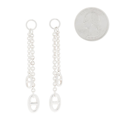 Hermes Sterling Silver PM Farandole Earrings 2 of 6