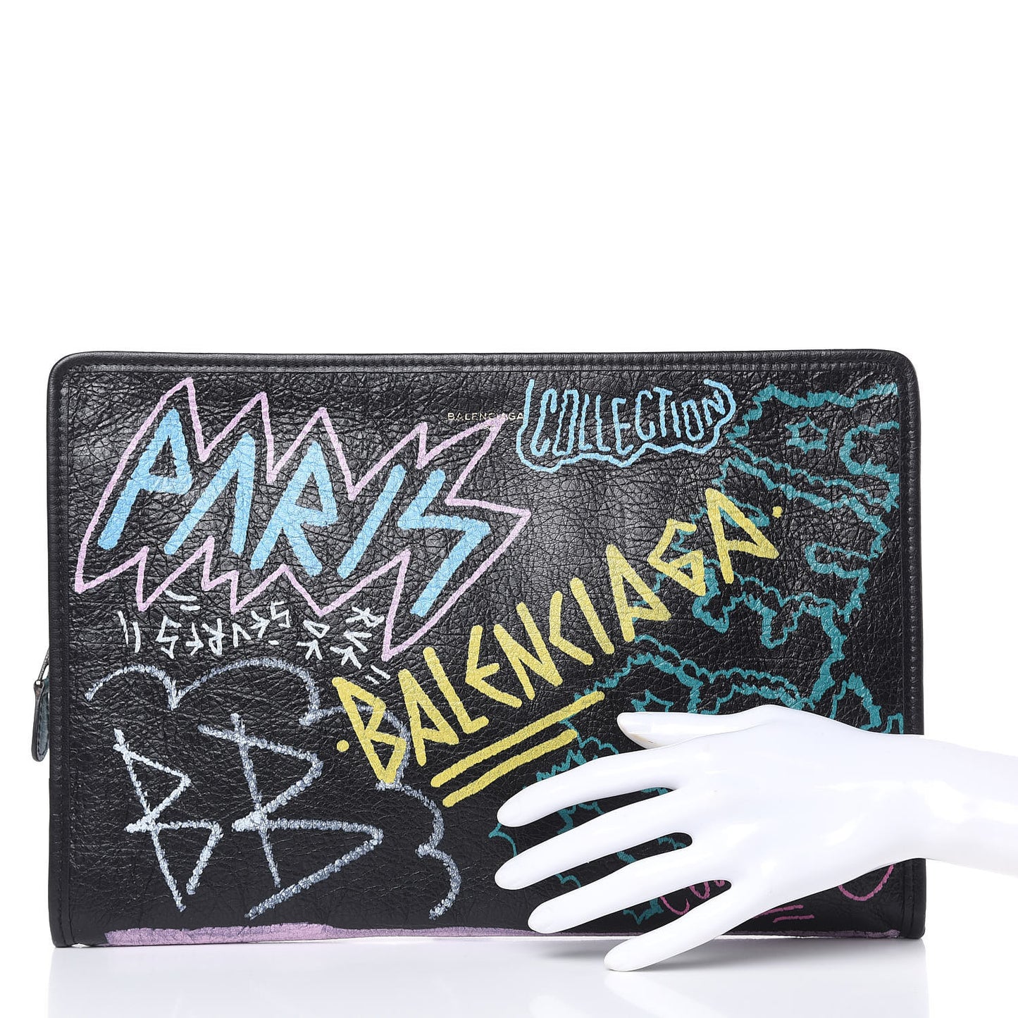Agneau Arena Graffiti All Over Bazar Pouch Black Multicolor