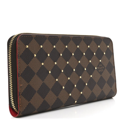 Louis Vuitton Damier Ebene Studded Zippy Wallet Cherry 3 of 6