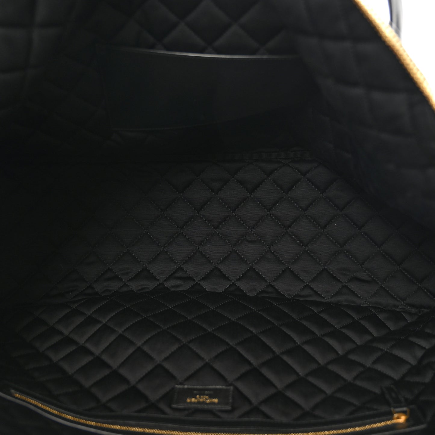 Calfskin Quilted ES Giant Travel Bag Black