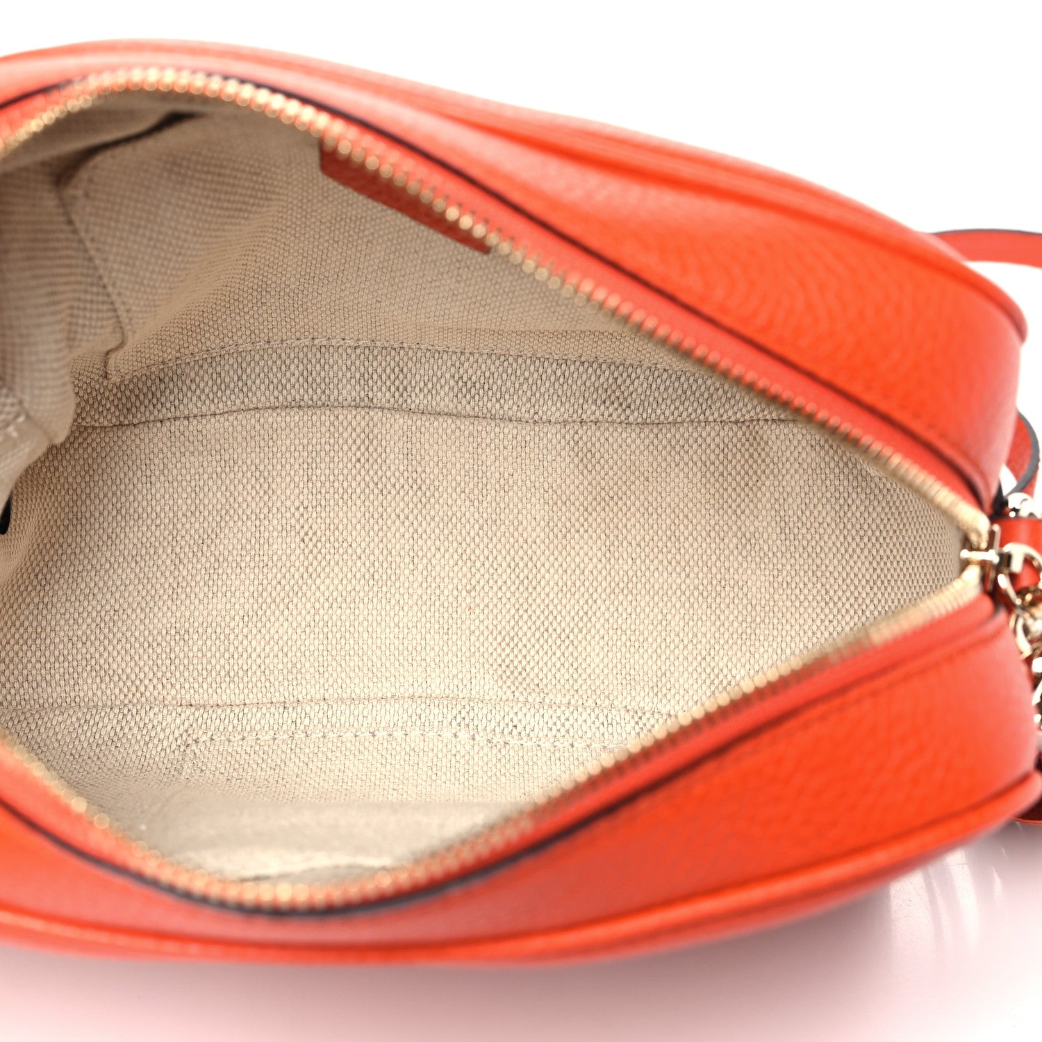 Gucci Pebbled Calfskin Small Soho Disco Bag Sun Orange 5 of 10