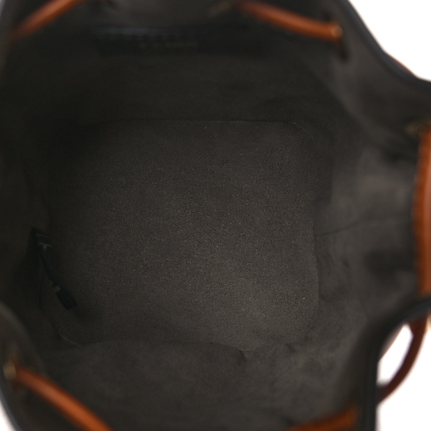 Vitello King F is Fendi Logo Embossed Mini Mon Tresor Bucket Bag Cuoio