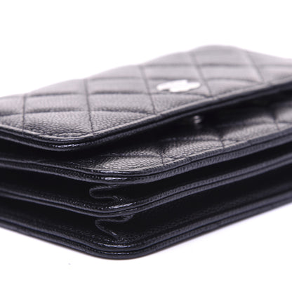 Chanel Caviar Quilted Mini Wallet On Chain WOC Black 6 of 13