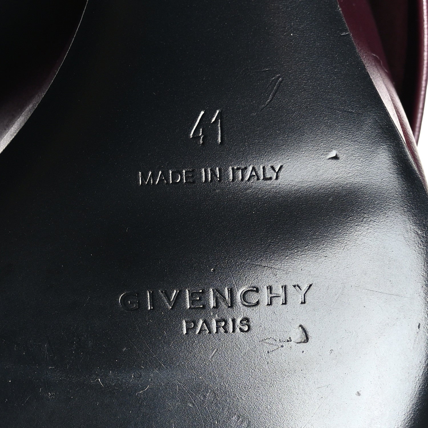 Givenchy Calfskin Shark Lock Ankle Boots 41 Oxblood Red 6 of 6