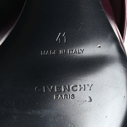 Givenchy Calfskin Shark Lock Ankle Boots 41 Oxblood Red 6 of 6