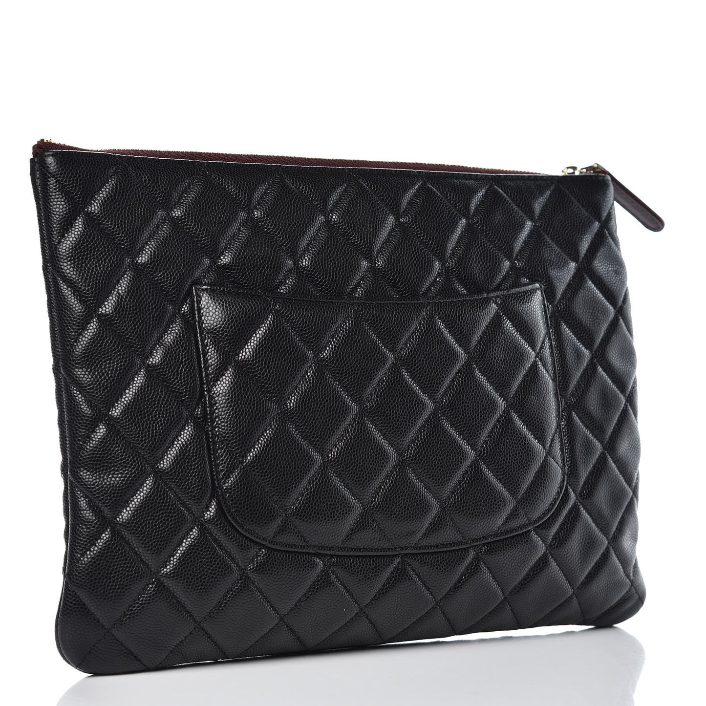 Caviar Quilted Medium Cosmetic Case Black