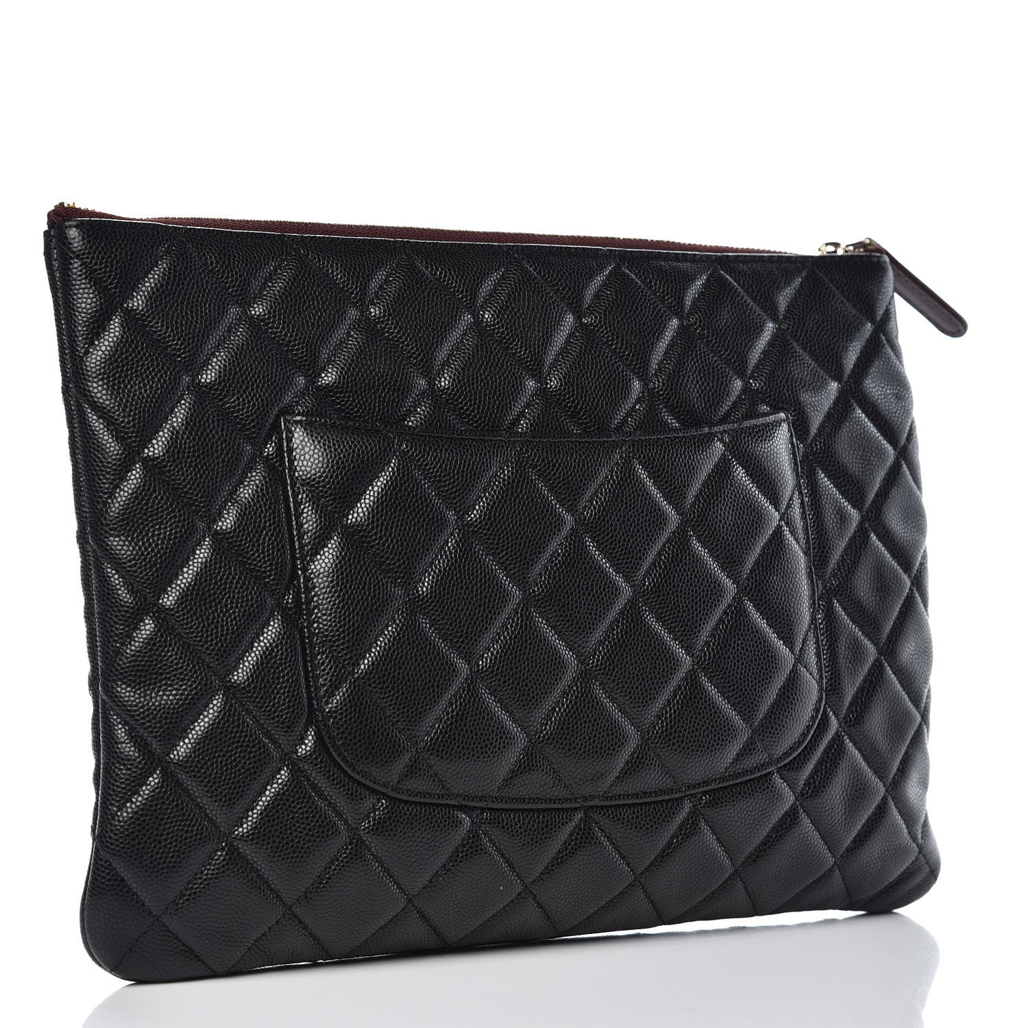 Chanel Caviar Quilted Medium Cosmetic Case Black 3 of 8