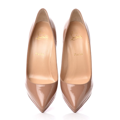 Christian Louboutin Patent Pigalle Plato 100 Pumps 38 Nude 5 of 10