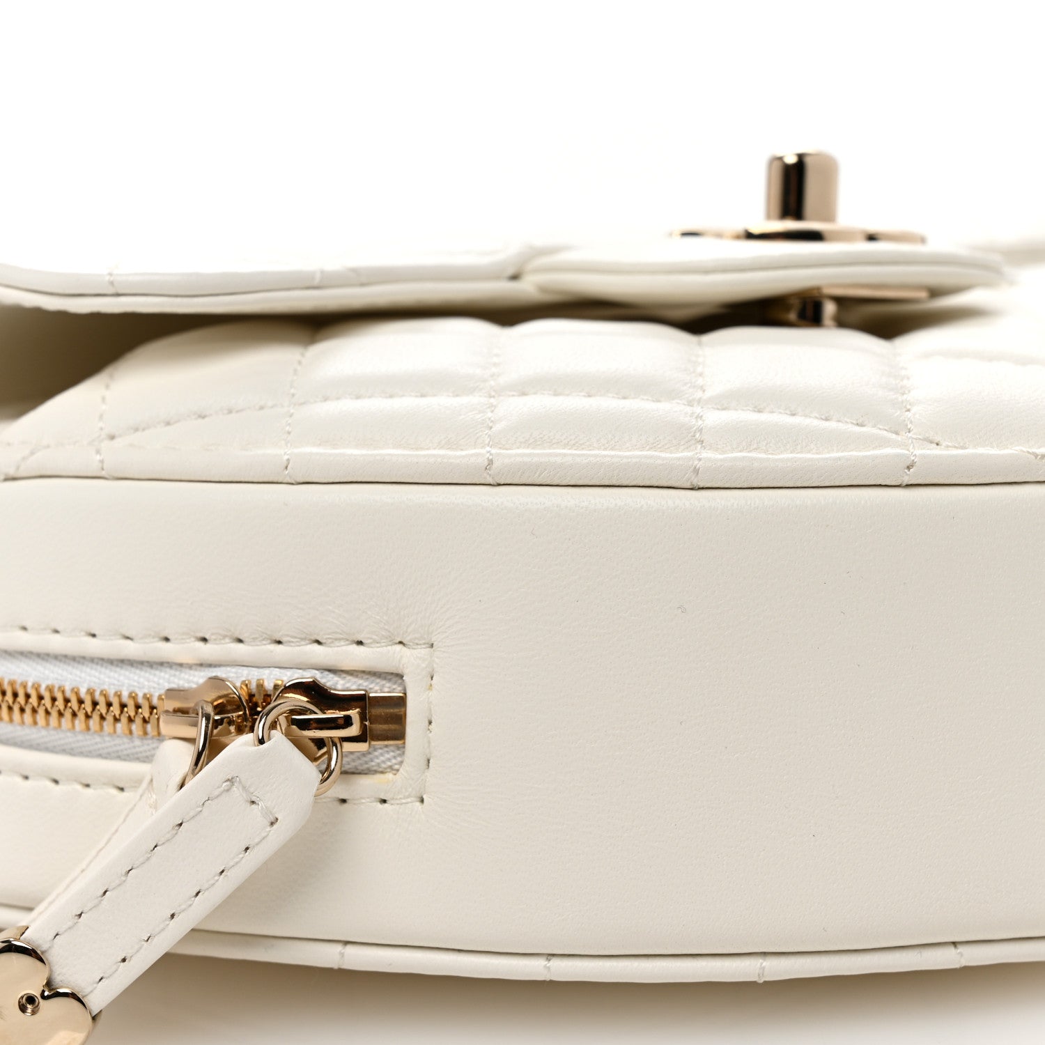 Chanel Lambskin Quilted CC In Love Heart Bag White 9 of 10