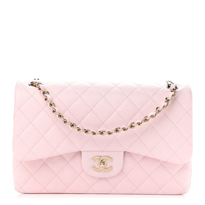 Chanel Caviar Quilted Jumbo Double Flap Light Pink 1 of 10