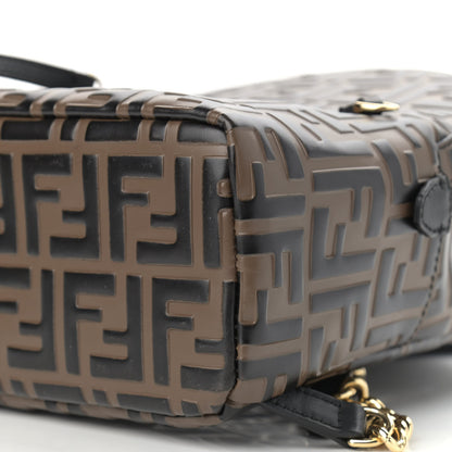 Fendi Vitello Bi-Color FF 1974 Embossed Mini Backpack Maya Black 10 of 10
