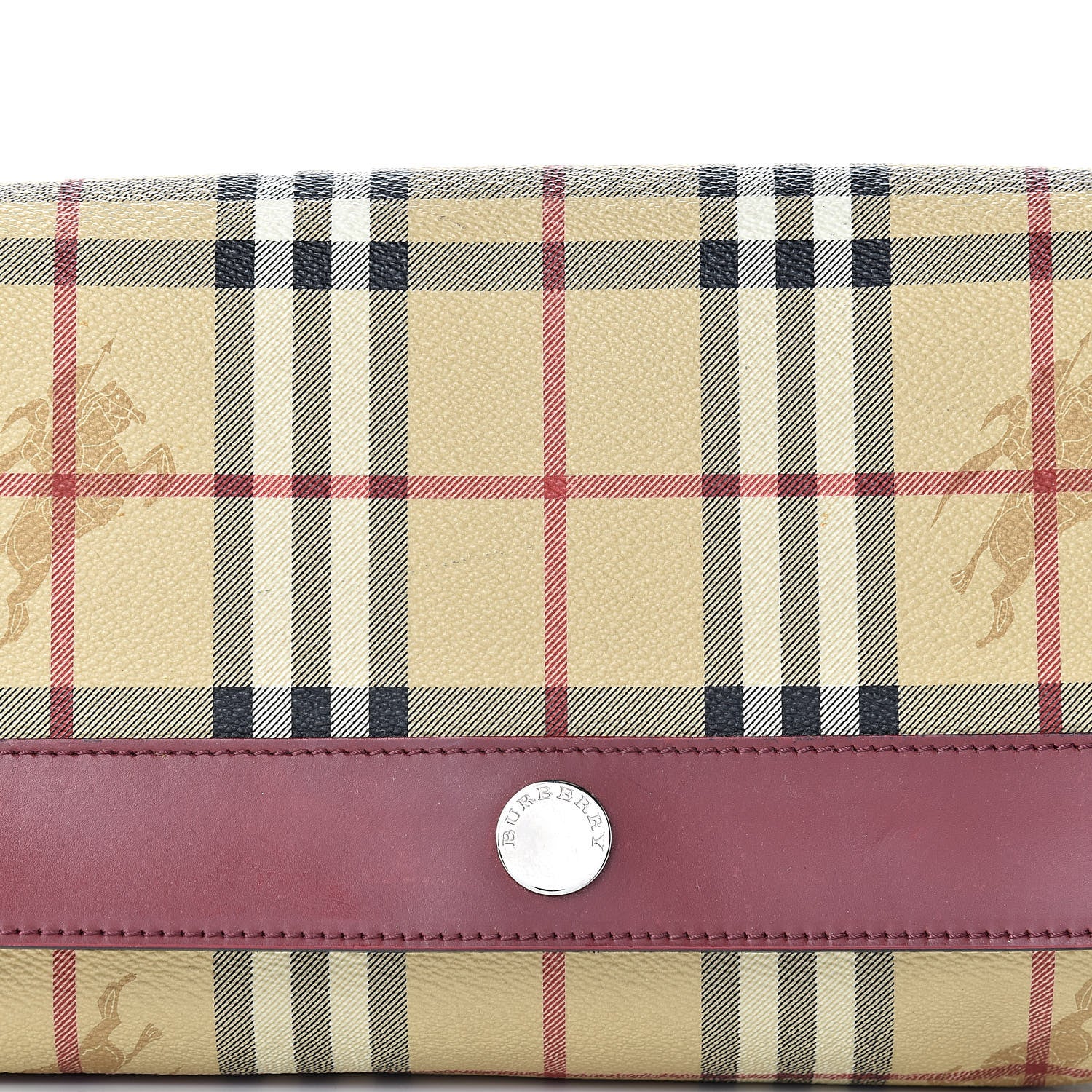 Burberry Haymarket Check Shoulder Bag Red 8 of 11
