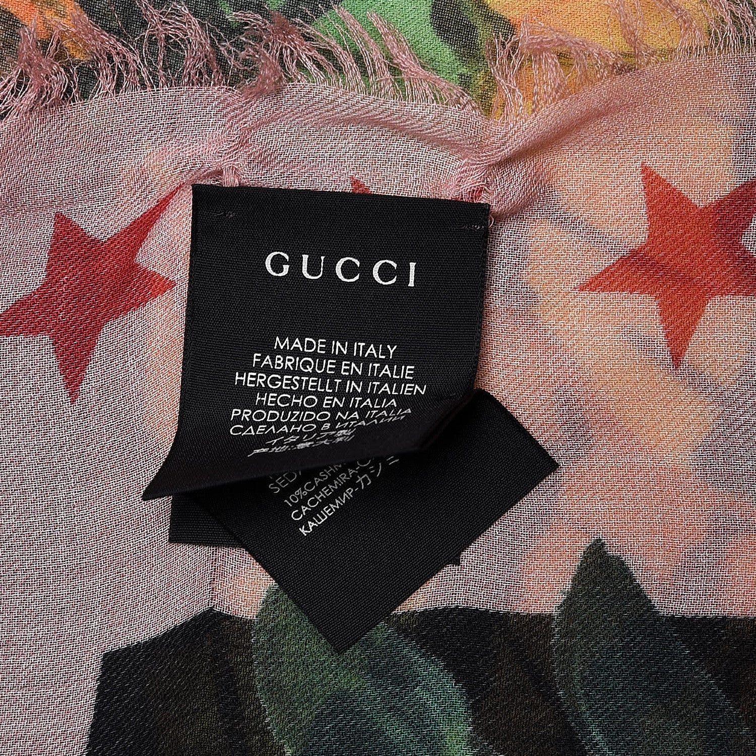 Gucci Modal Silk Cashmere Garden Print Shawl Black 4 of 9