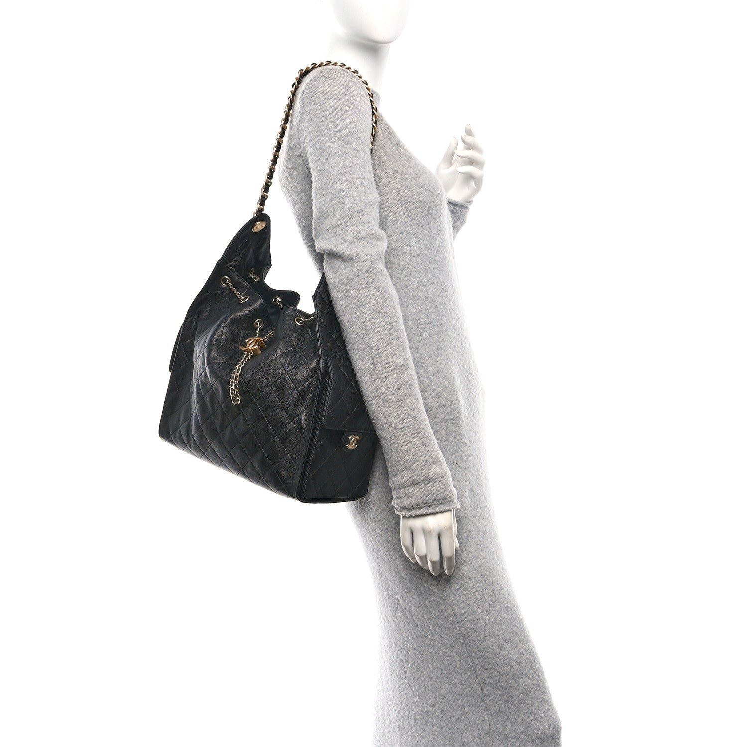 Chanel Caviar Quilted Medium Chanel 25 Handbag Black 2 of 11